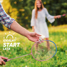 Badminton Set Match Pro 400 - Rakieta do badmintona dla dzieci i dorosłych Niebieski Różowy