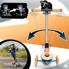 Apollo Funsport PL - Hulajnoga dziecięca Apollo Whizzie LED, składana hulajnoga dziecięca, trójkołowy skuter z regulacją wysokości dla dzieci w wieku od 3 lat, efekt LED w kołach, kierownicy i platformie - Żyrafa