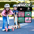 Apollo Funsport PL - Hulajnoga dziecięca Apollo Whizzie LED, składana hulajnoga dziecięca, trójkołowy skuter z regulacją wysokości dla dzieci w wieku od 3 lat, efekt LED w kołach, kierownicy i platformie - Flamingo