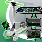 Apollo Funsport PL - Hulajnoga dziecięca Apollo Whizzie LED, składana hulajnoga dziecięca, trójkołowy skuter z regulacją wysokości dla dzieci w wieku od 3 lat, efekt LED w kołach, kierownicy i platformie - Kot