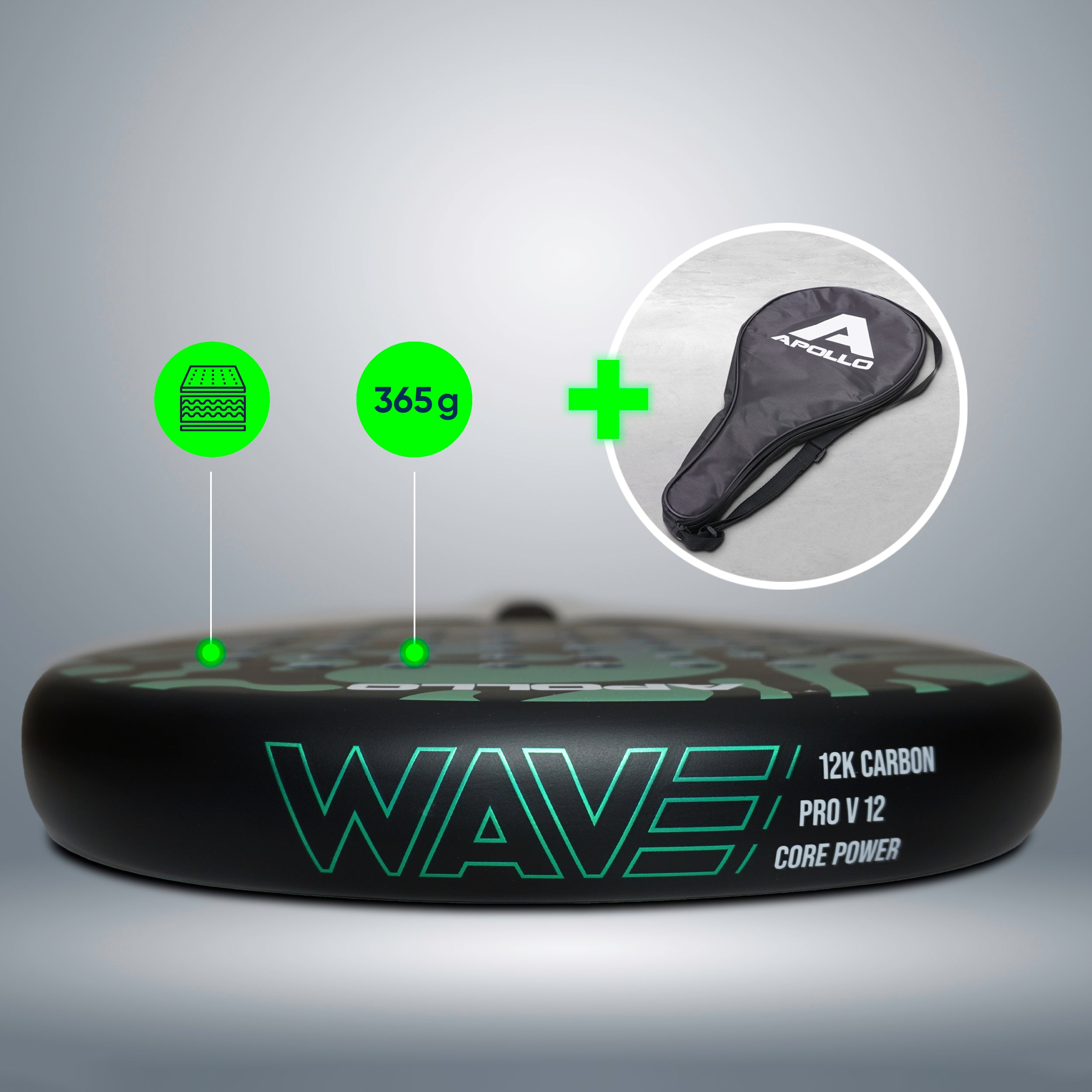 Apollo Funsport PL - Rakieta do padla Apollo 12K Wave - Mint Blue