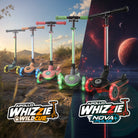 Apollo Funsport PL - Hulajnoga dziecięca Apollo Whizzie LED, składana hulajnoga dziecięca, trójkołowy skuter z regulacją wysokości dla dzieci w wieku od 3 lat, efekt LED w kołach, kierownicy i platformie -